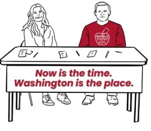 Tabling volunteers